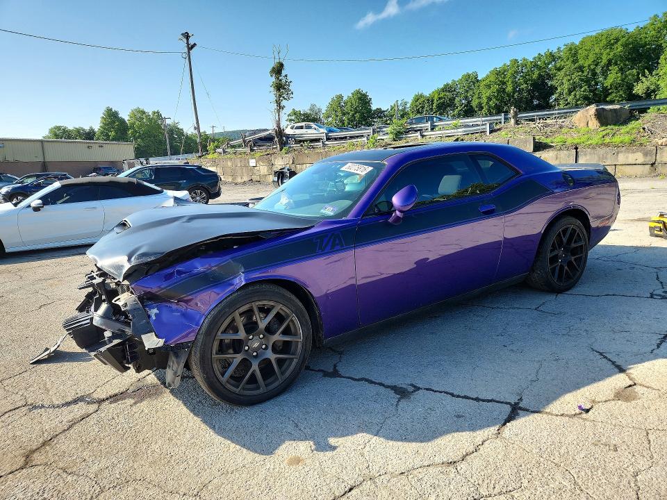 2018 Dodge Challenger VIN 2C3CDZBT7JH287982 COPART salvage auction — FRONT END, NY - MV-907A SALVAGE CERTIFICATE, sold $500 on 2026-07-23 (photo 1)
