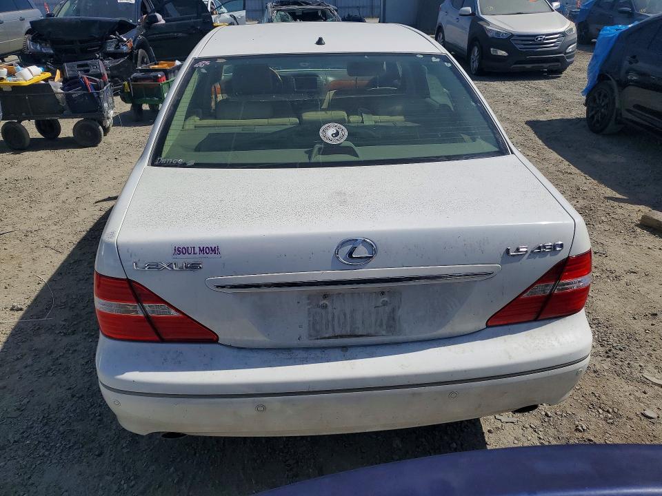 2005 Lexus Ls 430 VIN JTHBN36F155014750 COPART salvage auction — MINOR DENT/SCRATCHES, Ca - Dis/Dlr/Exp Only Clean Title, sold $450 on 2026-07-16 (photo 6)