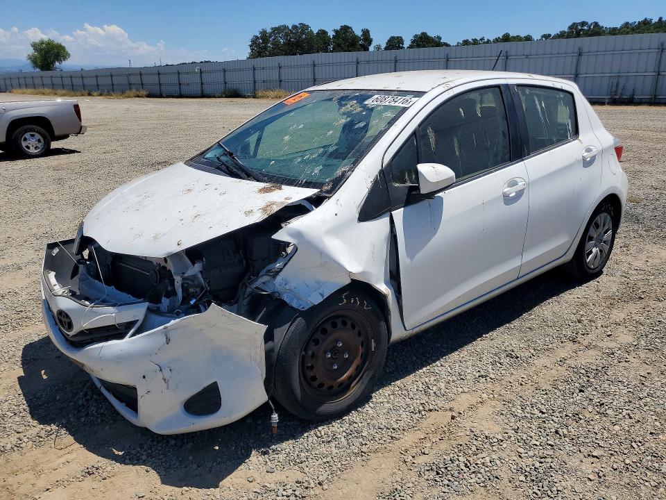 2013 Toyota Yaris VIN JTDKTUD33DD559956 COPART salvage auction — FRONT END, Ca - Salvage Certificate, sold $750 on 2026-07-31 (photo 1)