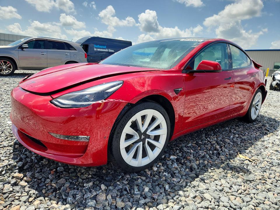 2022 Tesla Model 3 VIN 5YJ3E1EAXNF154164 COPART salvage auction — REAR END, FL - CERTIFICATE OF DESTRUCTION, sold $3,200 on 2026-07-28 (photo 1)