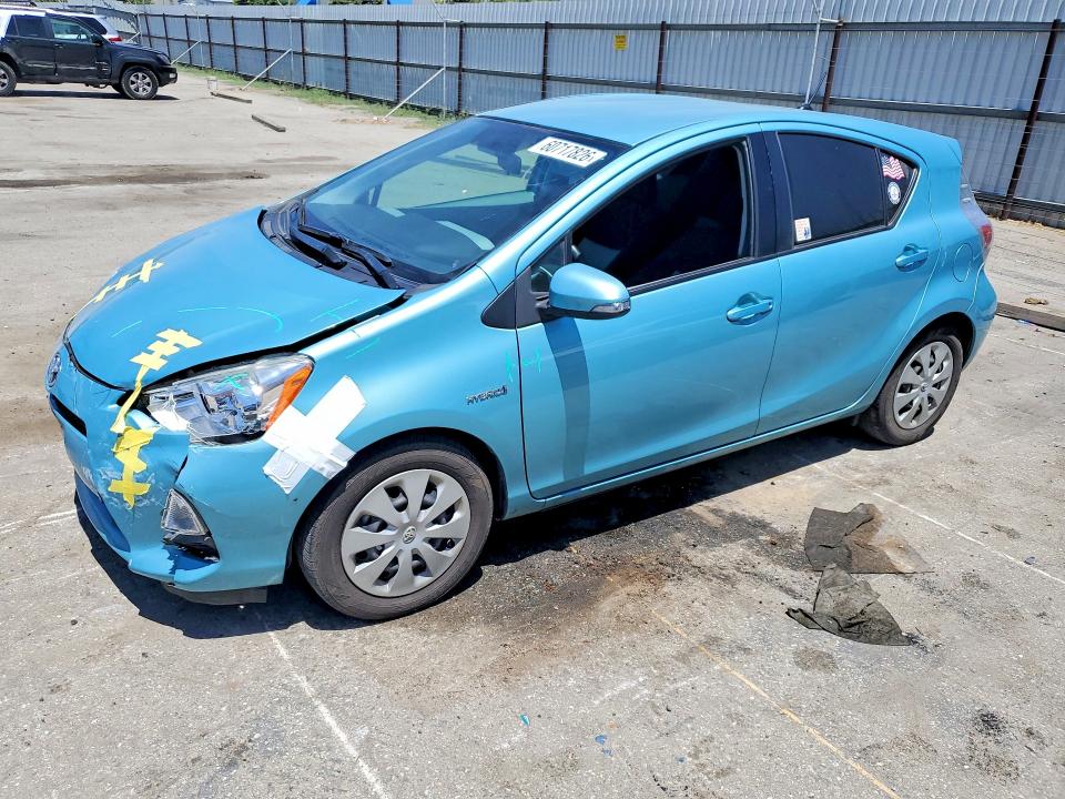 2012 Toyota Prius VIN JTDKDTB37C1011484 COPART salvage auction — FRONT END, Ca - Salvage Certificate, sold $325 on 2026-07-31 (photo 1)