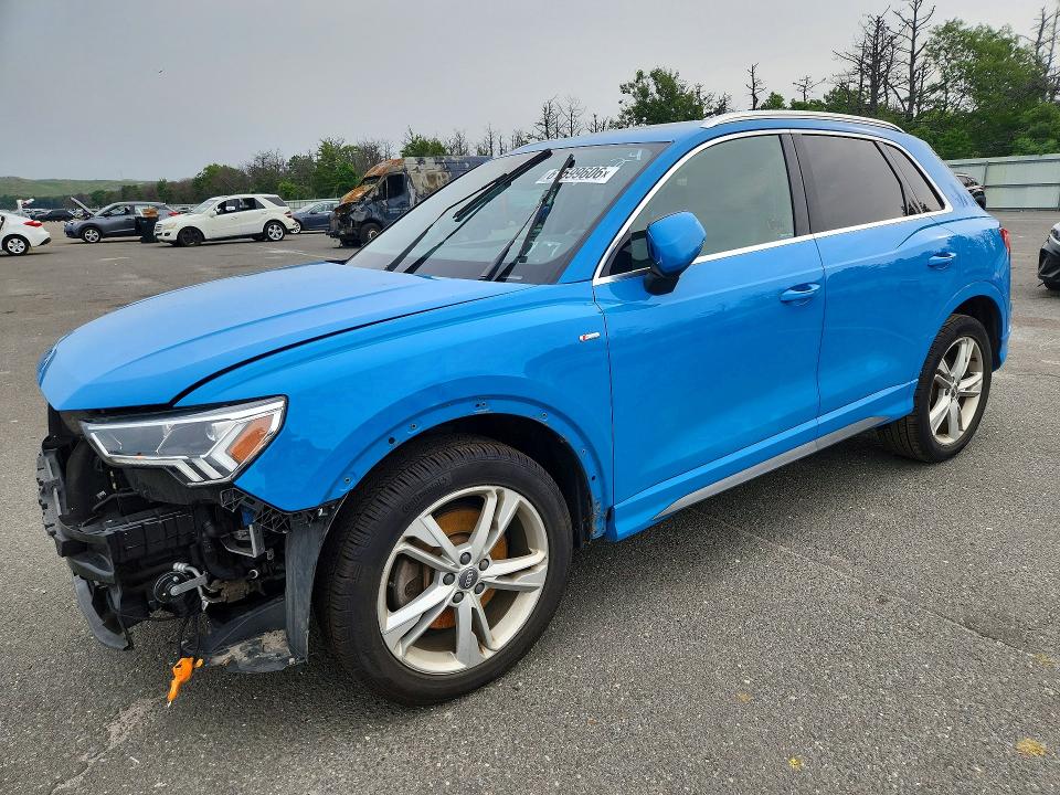 2020 Audi Q3 VIN WA1FECF36L1038694 COPART salvage auction — FRONT END, NY - MV-907A SALVAGE CERTIFICATE, sold $7,000 on 2026-07-27 (photo 1)
