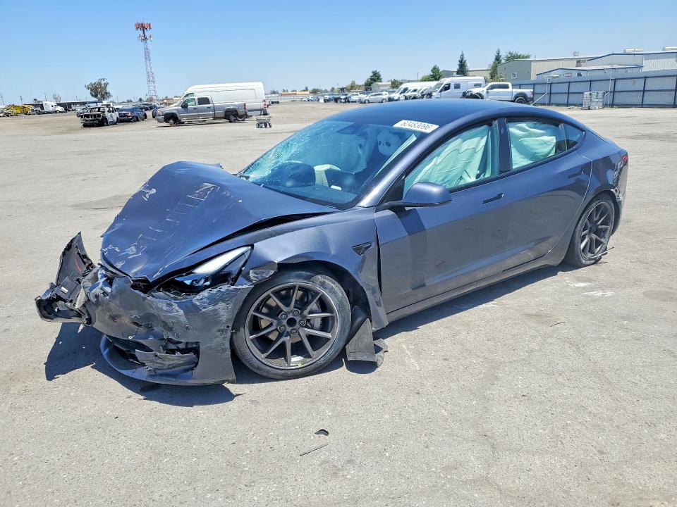 2022 Tesla Model 3 VIN 5YJ3E1EA3NF321092 COPART salvage auction — FRONT END, Ca - Salvage Certificate, sold $4,050 on 2026-07-24 (photo 1)