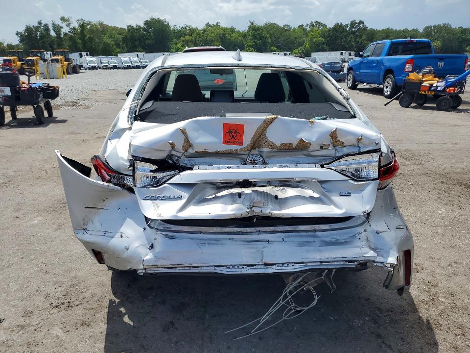 2021 Toyota Corolla VIN 5YFEPMAE1MP153808 COPART salvage auction — REAR END, Fl - Certificate Of Destruction, sold $15 on 2026-07-29 (photo 6)