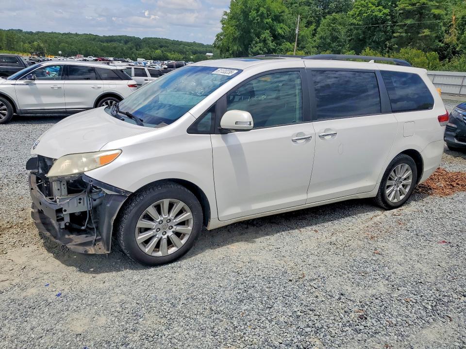2014 Toyota Sienna VIN 5TDDK3DC1ES087249 COPART salvage auction — FRONT END, Nc - Salvage Certificate Of Title, sold $500 on 2026-07-23 (photo 1)