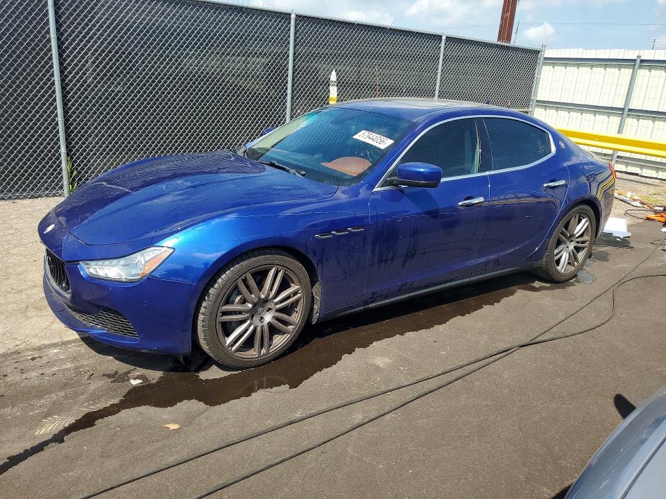 2015 Maserati Ghibli VIN ZAM57XSAXF1149319 COPART salvage auction — VANDALISM, Mi - Cert Of Title-Rebuilt Salvage, sold $2,550 on 2026-07-14 (photo 1)