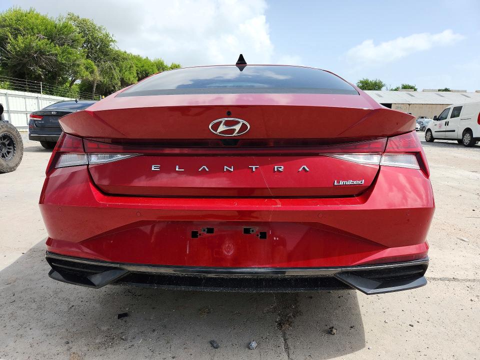 2022 Hyundai Elantra VIN KMHLP4AGXNU366913 COPART salvage auction — FRONT END, Tx - Bonded Title - Salvage, sold $40 on 2026-07-28 (photo 6)