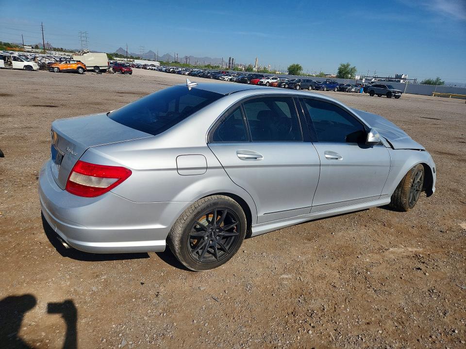2009 Mercedes-benz C class VIN WDDGF81XX9R061121 COPART salvage auction — FRONT END, AZ - CERT OF TITLE - SALVAGE, sold $325 on 2026-07-31 (photo 3)