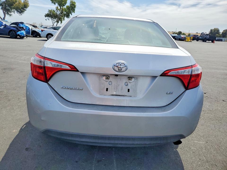 2014 Toyota Corolla VIN 5YFBURHE2EP092954 COPART salvage auction — FRONT END, Ca - Salvage Certificate, sold $2,600 on 2026-07-15 (photo 6)