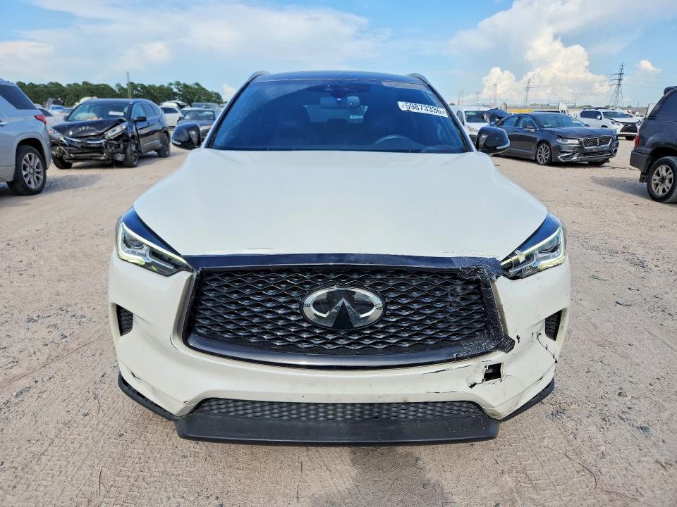 2022 Infiniti Qx50 VIN 3PCAJ5BB6NF115000 COPART salvage auction — FRONT END, Tx - Salvage Vehicle Title, sold $8,300 on 2026-07-17 (photo 5)