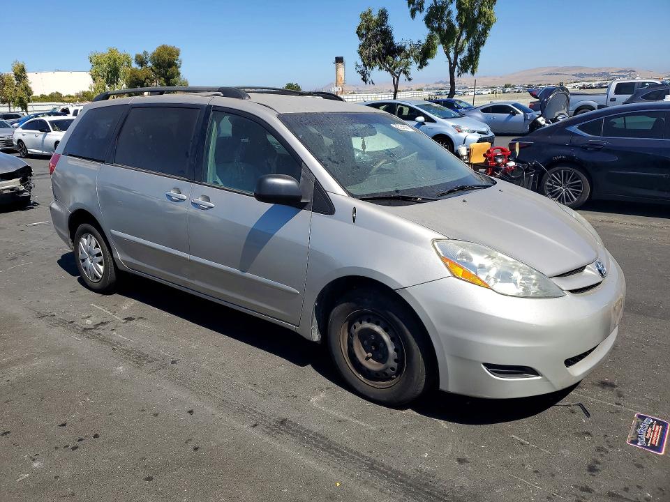 2008 Toyota Sienna VIN 5TDZK23CX8S115796 COPART salvage auction — SIDE, Ca - Salvage Certificate, sold $575 on 2026-07-20 (photo 4)