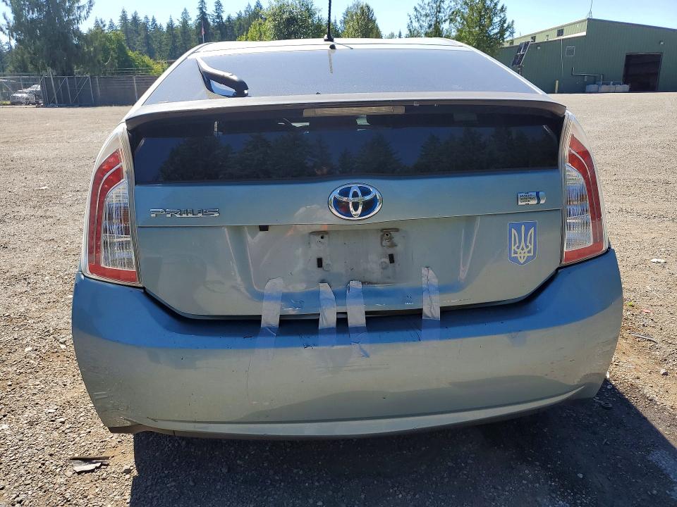 2012 Toyota Prius VIN JTDKN3DU1C1492576 COPART salvage auction — REAR END, WA - BILL OF SALE, sold $625 on 2026-07-18 (photo 6)