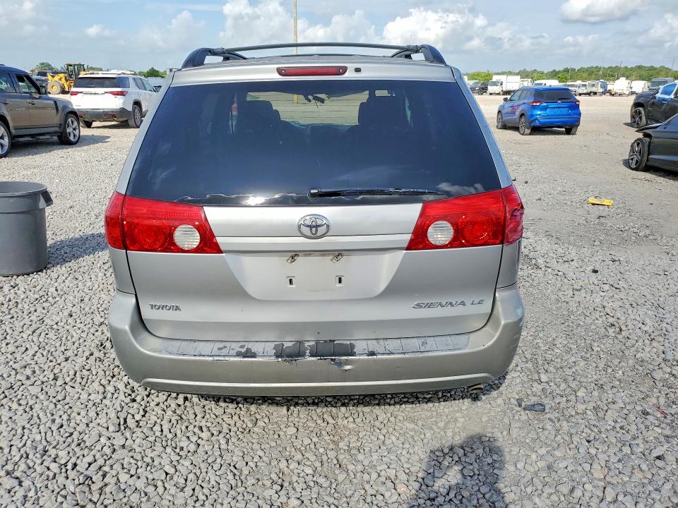 2006 Toyota Sienna VIN 5TDZA23C86S481496 COPART salvage auction — ROOF, TX - SALVAGE VEHICLE TITLE, sold $650 on 2026-07-27 (photo 6)