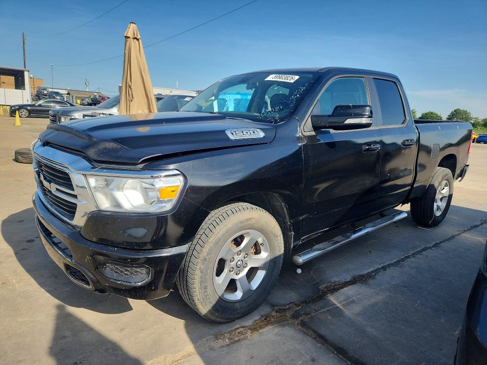 2019 Ram 1500 VIN 1C6RRECT1KN612186 COPART salvage auction — SIDE, Ok - Cert Of Title-Salvage (P), sold $6,000 on 2026-08-31 (photo 1)