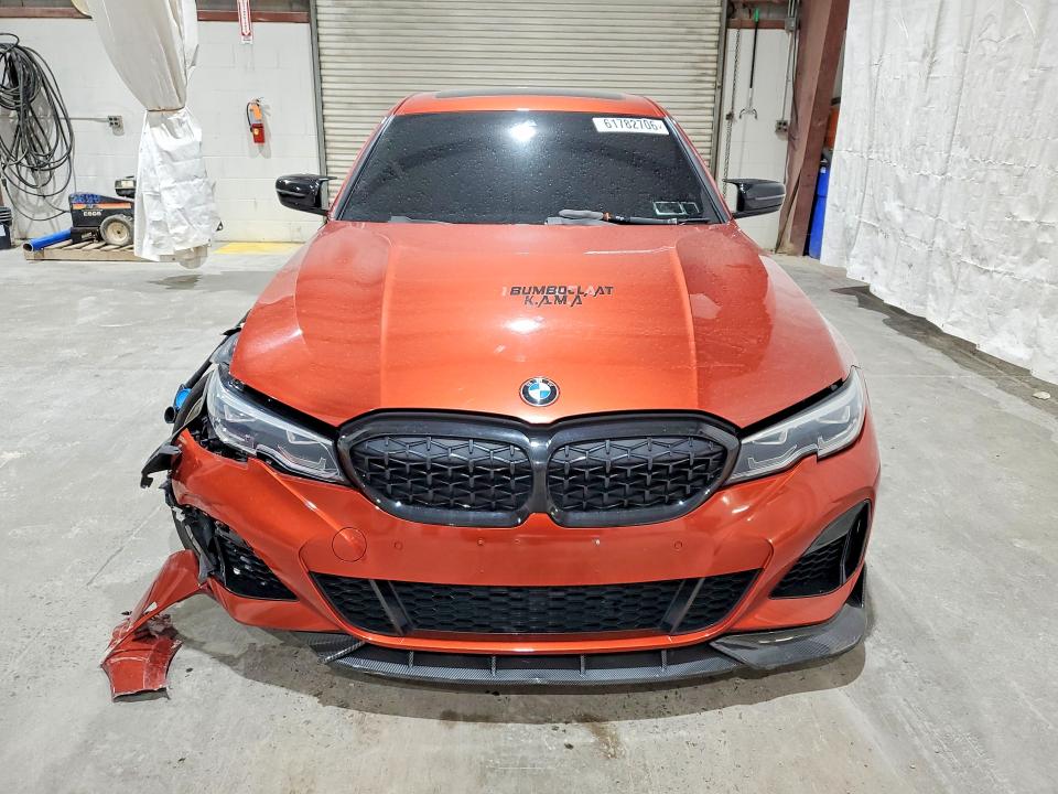 2021 BMW M3 VIN 3MW5U9J04M8B92187 COPART salvage auction — FRONT END, Ny - Mv-907A Salvage Certificate, sold $17,300 on 2026-09-04 (photo 5)