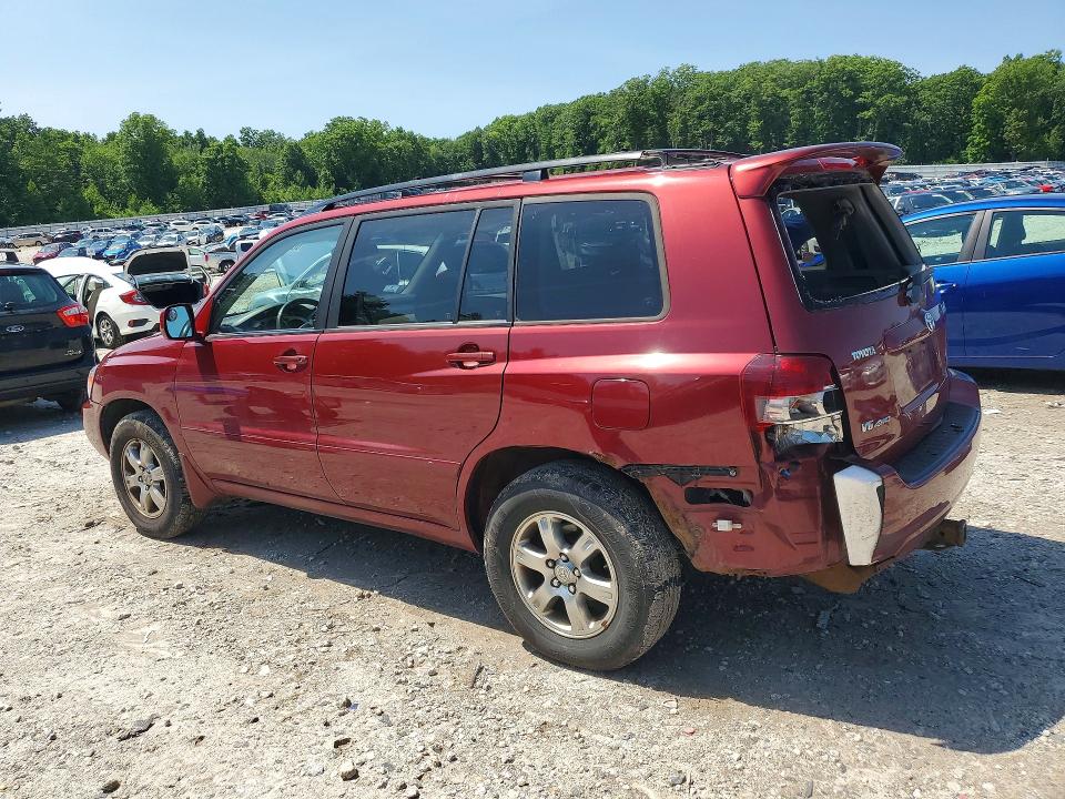 2007 Toyota Highlander VIN JTEEP21A170231712 COPART salvage auction — REAR END, Ma - Cert Of Title-Reconstrctd Coll, sold $775 on 2026-07-15 (photo 2)