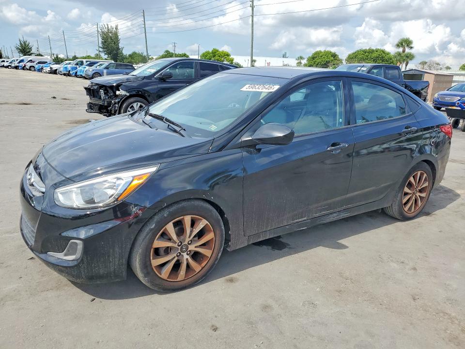 2017 Hyundai Accent VIN KMHCT4AE0HU354929 COPART salvage auction — REAR END, FL - CERTIFICATE OF TITLE, sold $1,150 on 2026-07-27 (photo 1)