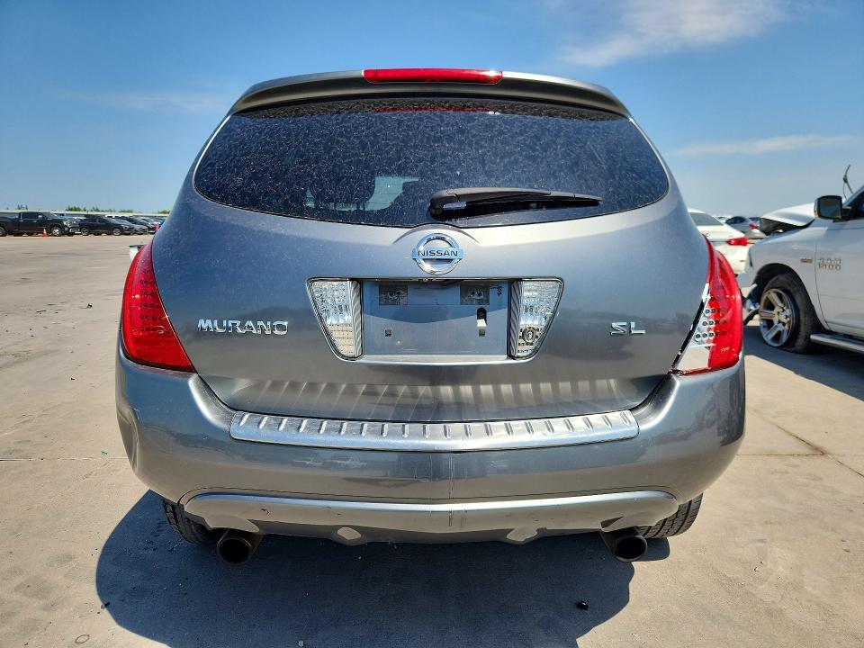 2007 Nissan Murano VIN JN8AZ08T47W505463 COPART salvage auction — UNDERCARRIAGE, TX - SALVAGE VEHICLE TITLE (P), sold $475 on 2026-07-09 (photo 6)
