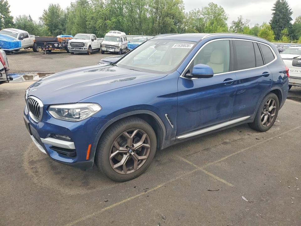 2021 BMW X3 VIN 5UXTY5C0XM9F50078 COPART salvage auction — SIDE, Or - Salvage Title Certificate, sold $13,600 on 2026-09-02 (photo 1)