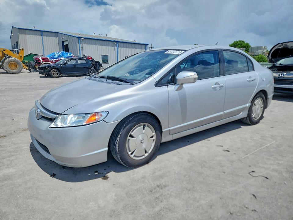 2007 Honda Civic hybrid VIN JHMFA36217S009448 COPART salvage auction — FRONT END, Ok - Cert Of Title-Indian Tribal, sold $300 on 2026-07-24 (photo 1)