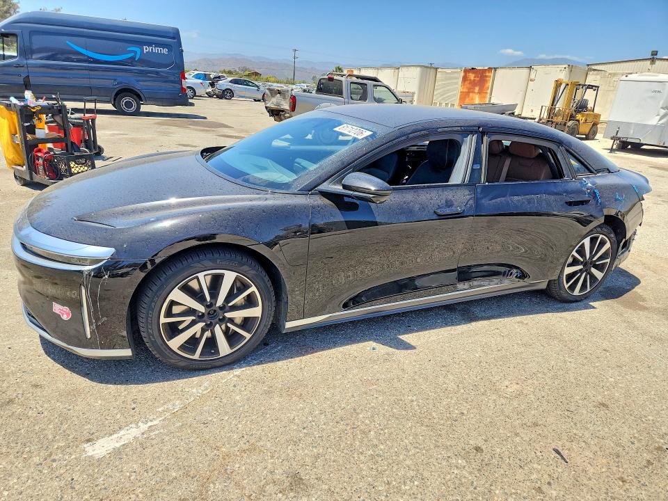 2024 Lucid Air VIN 50EA1TEA6RA006702 COPART salvage auction — REAR END, Ca - Salvage Certificate, sold $13,500 on 2026-08-21 (photo 1)