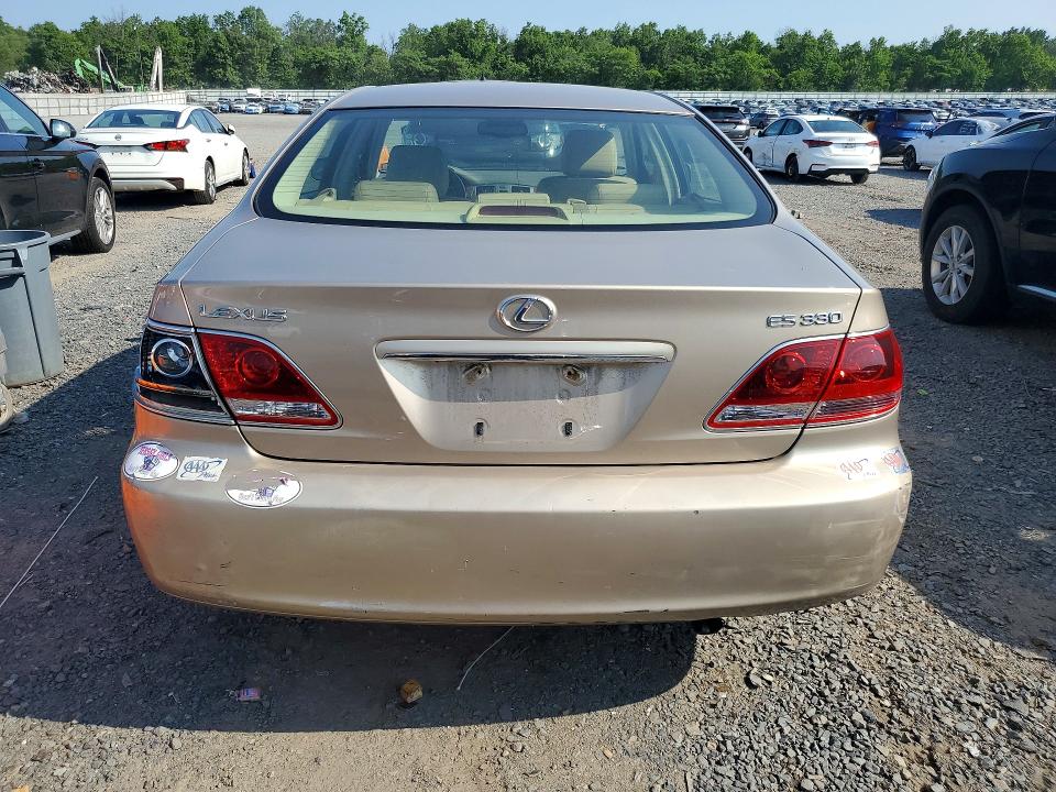 2005 Lexus ES VIN JTHBA30GX55089363 COPART salvage auction — REAR END, Nj - Cert Of Title-Salvage, sold $375 on 2026-07-24 (photo 6)