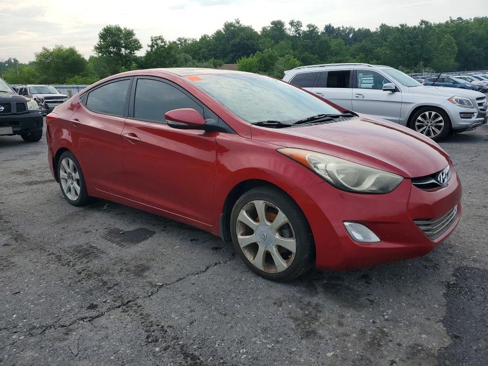 2013 Hyundai Elantra VIN KMHDH4AE6DU696594 COPART salvage auction — WATER/FLOOD, Pa - Certificate Of Salvage, sold $200 on 2026-07-28 (photo 4)