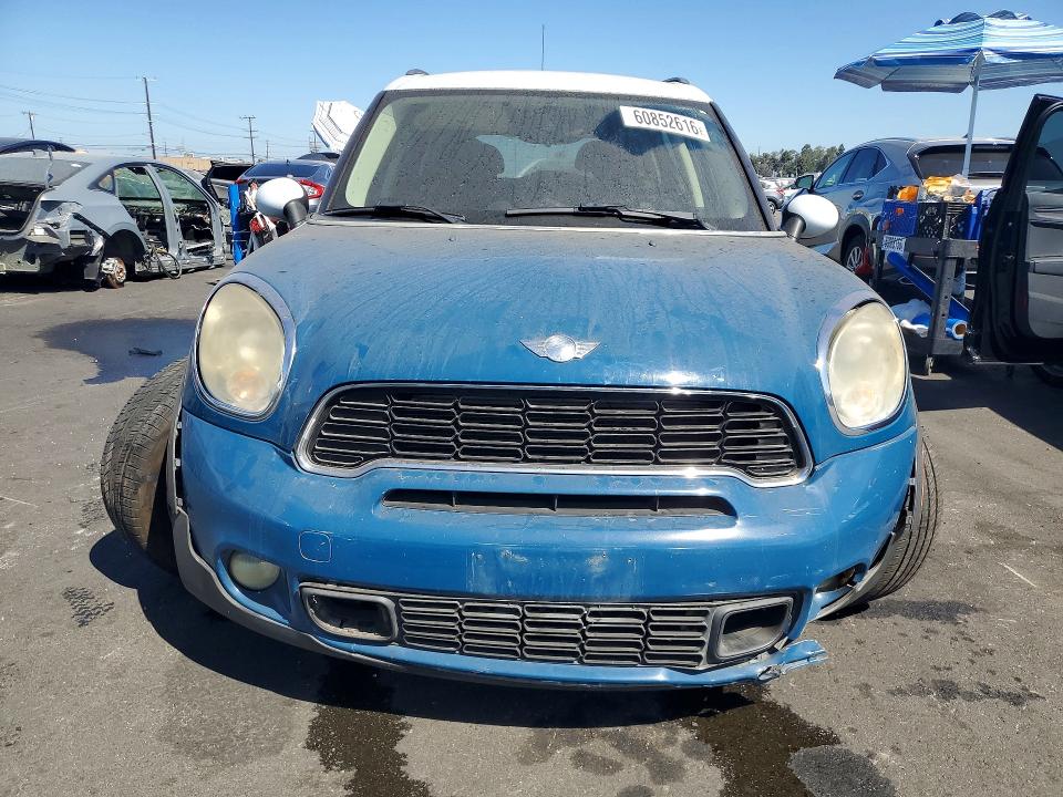 2011 Mini Cooper VIN WMWZC3C51BWH97849 COPART salvage auction — FRONT END, CA - SALVAGE CERTIFICATE, sold $300 on 2026-08-12 (photo 5)