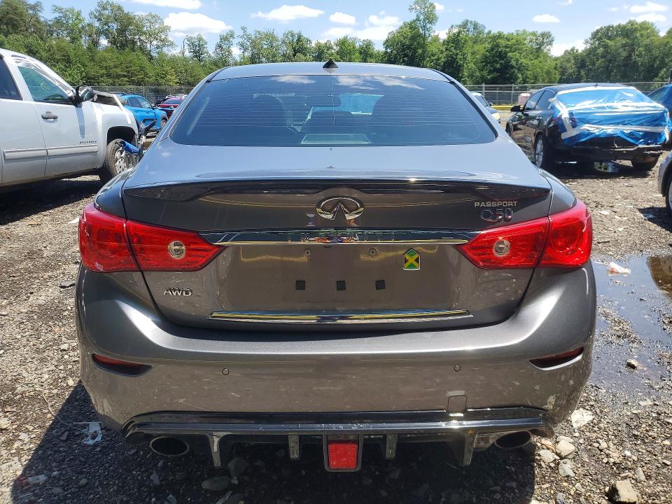 2016 Infiniti Q50 VIN JN1EV7AR2GM340141 COPART salvage auction — SIDE, Md - Cert Of Salvage > 75% Damage, sold $2,650 on 2026-07-31 (photo 6)
