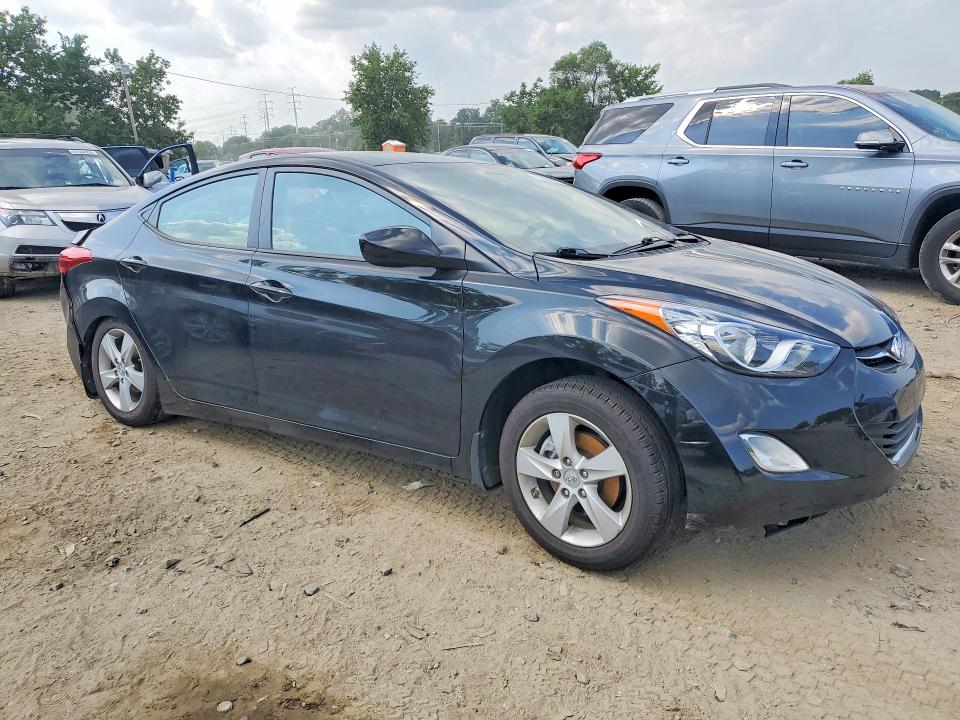 2012 Hyundai Elantra VIN KMHDH4AE8CU336922 COPART salvage auction — UNDERCARRIAGE, Md - Cert Of Salvage > 75% Damage, sold $2,100 on 2026-07-09 (photo 4)
