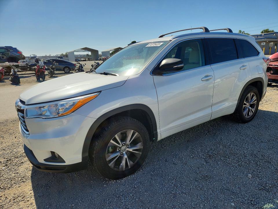 2014 Toyota Highlander VIN 5TDKKRFH8ES029092 COPART salvage auction — REAR END, Ca - Salvage Certificate, sold $425 on 2026-07-24 (photo 1)