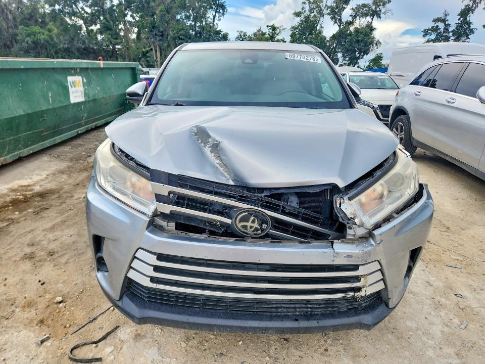 2017 Toyota Highlander VIN 5TDZZRFHXHS212962 COPART salvage auction — FRONT END, Fl - Cert Of Title Slvg Rebuildable, sold $3,450 on 2026-07-14 (photo 5)