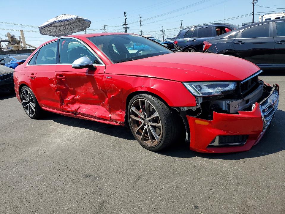 2018 Audi S4 VIN WAUC4AF43JA001332 COPART salvage auction — SIDE, Ca - Salvage Certificate, sold $6,000 on 2026-07-29 (photo 4)