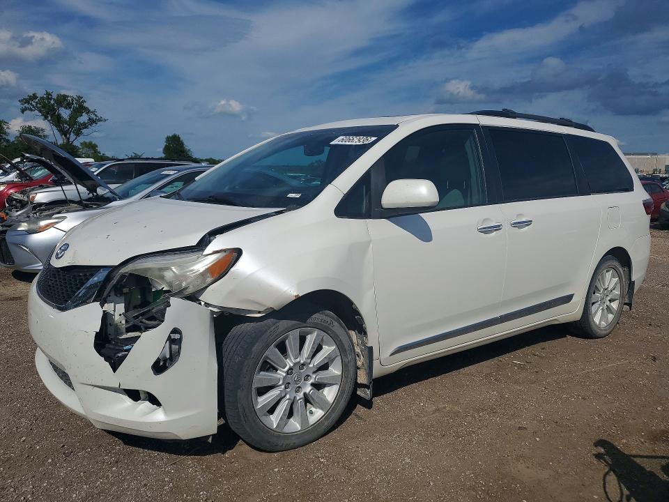 2015 Toyota Sienna VIN 5TDDK3DC1FS127458 COPART salvage auction — FRONT END, Ia - Cert Of Title-Prior Salvage, sold $5,600 on 2026-07-17 (photo 1)