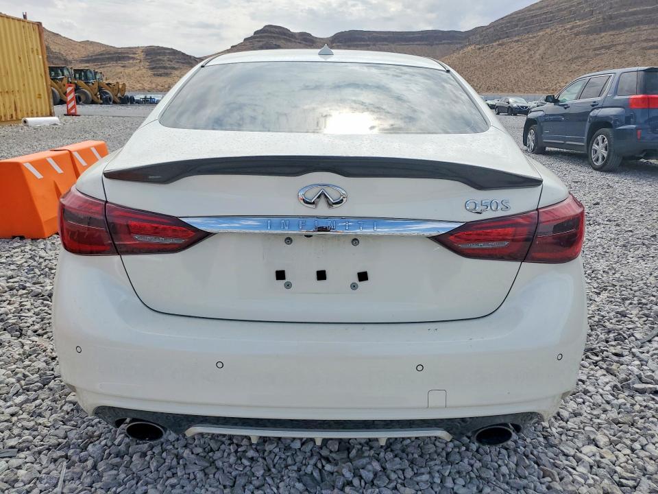 2020 Infiniti Q50 VIN JN1EV7AP2LM200129 COPART salvage auction — FRONT END, Nv - Salvage Title, sold $6,600 on 2026-08-17 (photo 6)