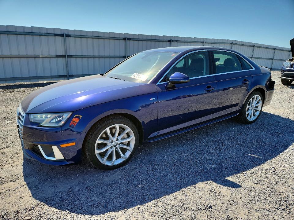 2019 Audi A4 VIN WAUDNAF42KA118371 — COPART salvage auction photo