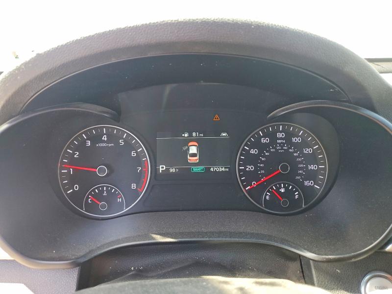 2019 Kia Optima VIN 5XXGV4L27KG292414 COPART salvage auction — REAR END, Ca - Salvage Certificate, sold $3,200 on 2026-07-09 (photo 9)