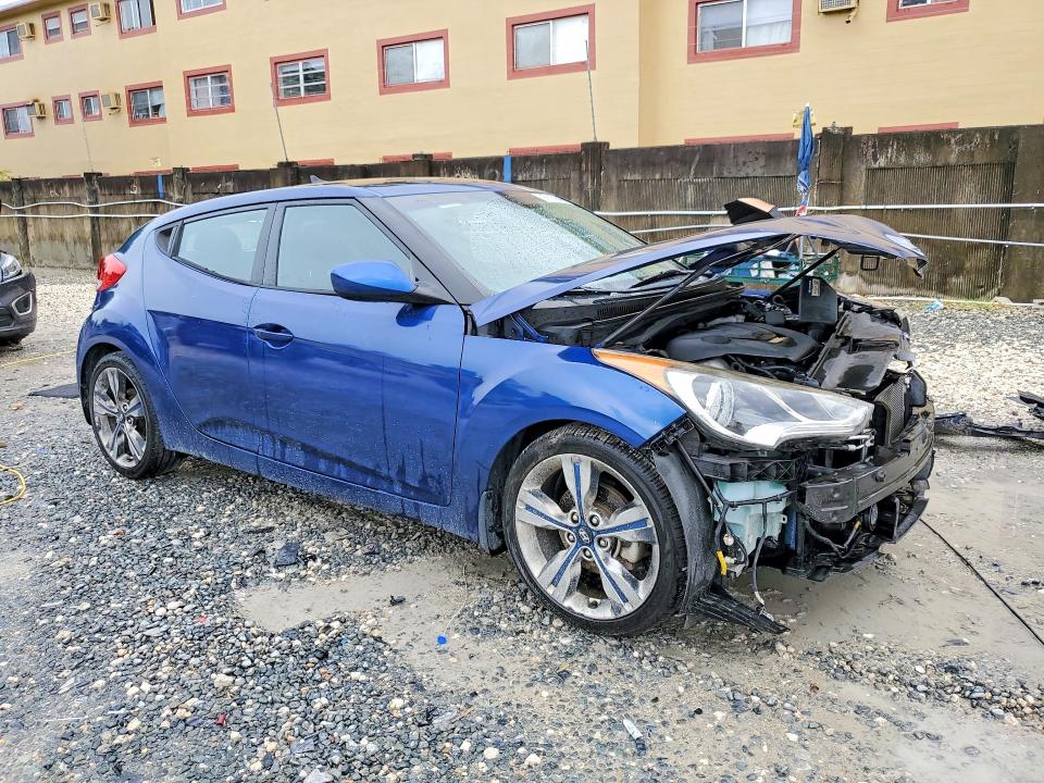 2017 Hyundai Veloster VIN KMHTC6AD9HU322029 COPART salvage auction — FRONT END, Fl - Cert Of Title Slvg Rebuildable, sold $475 on 2026-07-17 (photo 4)
