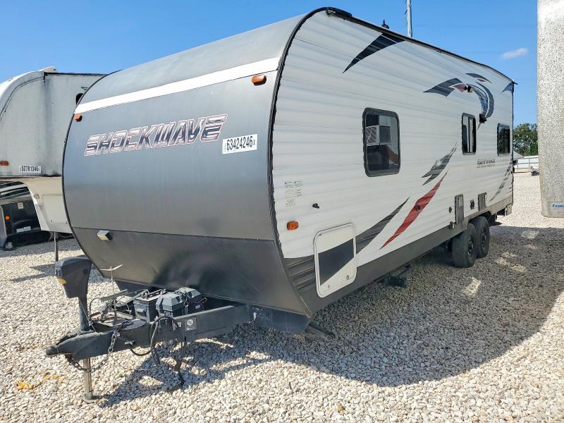 2018 Forest river Shockwave toy hauler VIN 4X4TSHZ2XJC004559 COPART salvage auction — WATER/FLOOD, TX - SALVAGE TITLE-FLOOD DAMAGE, sold $3,950 on 2026-09-17 (photo 2)