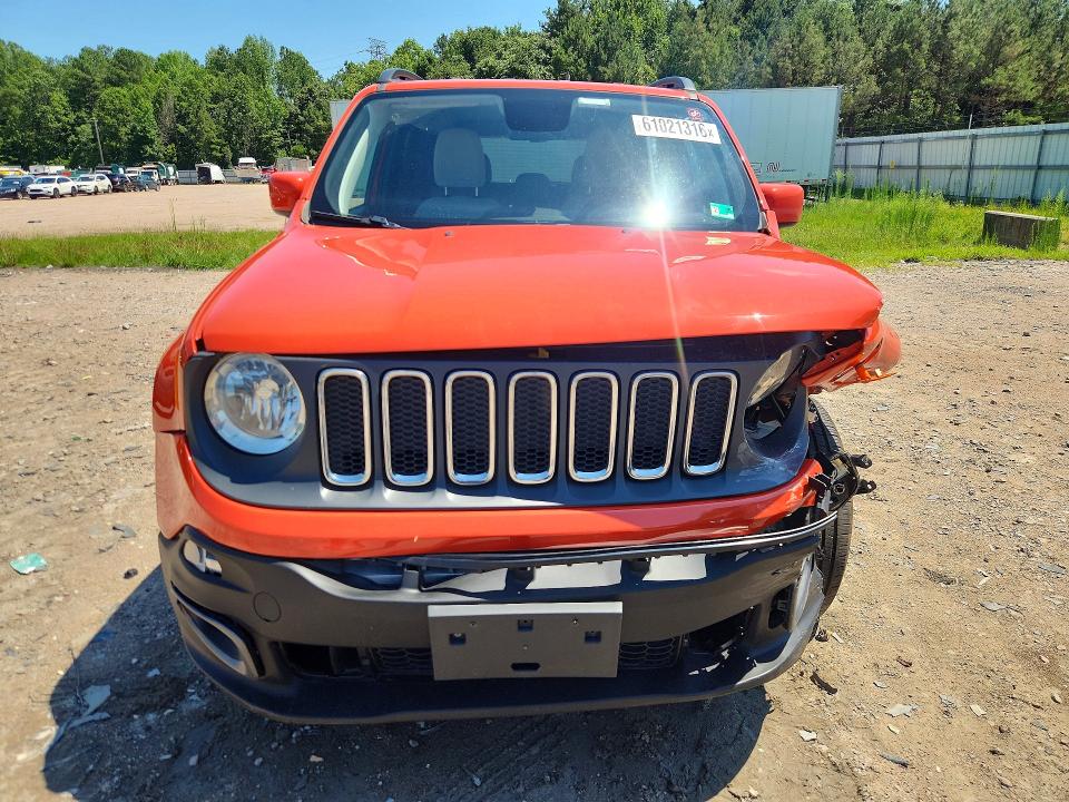 2018 Jeep Renegade VIN ZACCJABB6JPJ59791 COPART salvage auction — FRONT END, VA - CERT OF TITLE - SALVAGE, sold $1,100 on 2026-07-27 (photo 5)