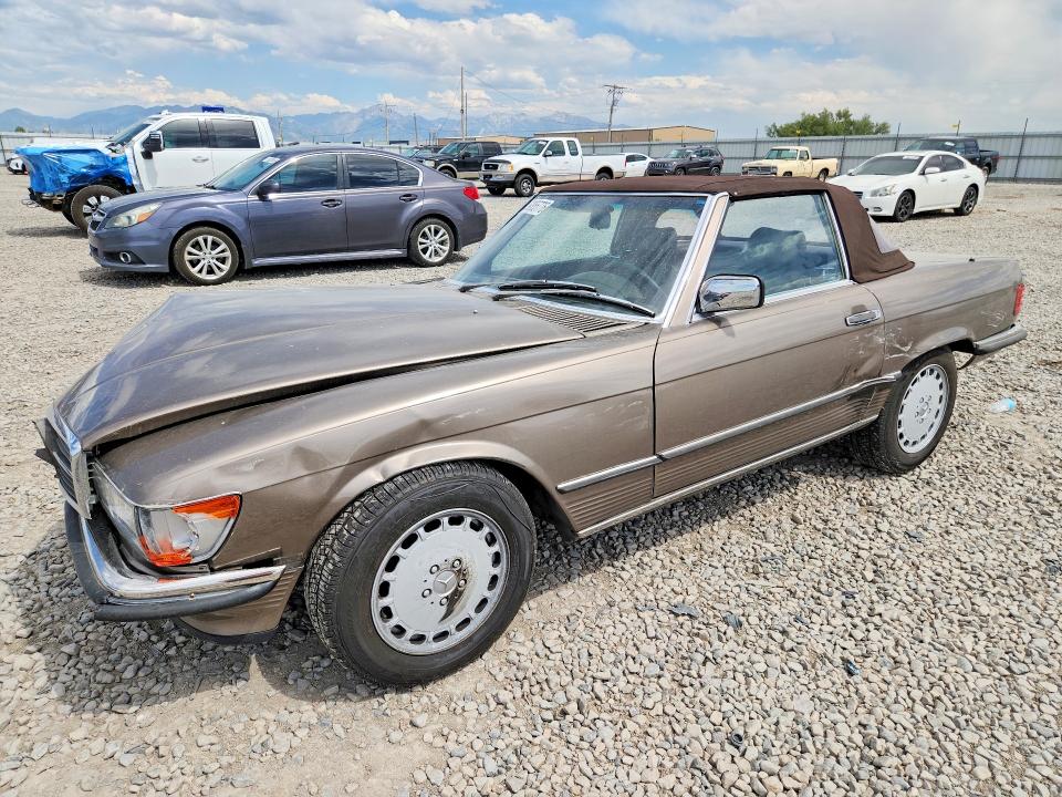 1987 Mercedes-benz Sl-klasse VIN WDBBA48D8HA070757 COPART salvage auction — FRONT END, Ut - Salvage Certificate, sold $2,200 on 2026-07-21 (photo 1)