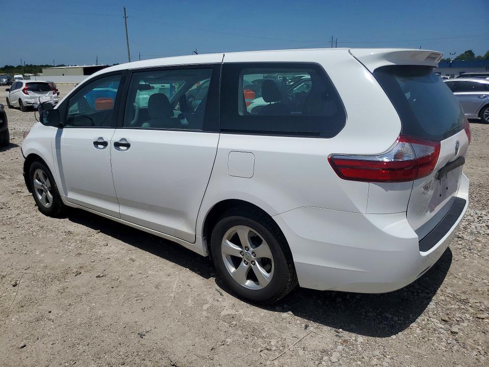 2017 Toyota Sienna VIN 5TDZZ3DC3HS884947 COPART salvage auction — FRONT END, Tx - Salvage Vehicle Title, sold $3,300 on 2026-07-23 (photo 2)