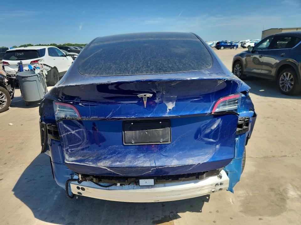 2024 Tesla Model y VIN 7SAYGDED2RF155667 COPART salvage auction — REAR END, Salvage Title, sold $13,500 on 2026-07-13 (photo 6)