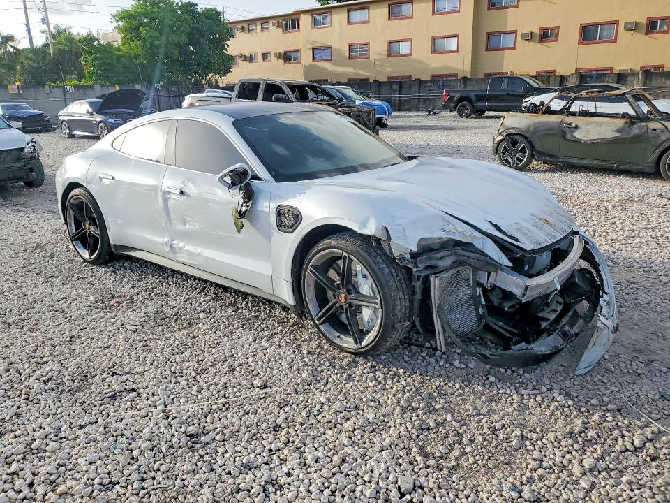 2020 Porsche Taycan VIN WP0AB2Y16LSA53949 COPART salvage auction — FRONT END, Fl - Cert Of Title Slvg Rebuildable, sold $21,700 on 2026-09-15 (photo 4)