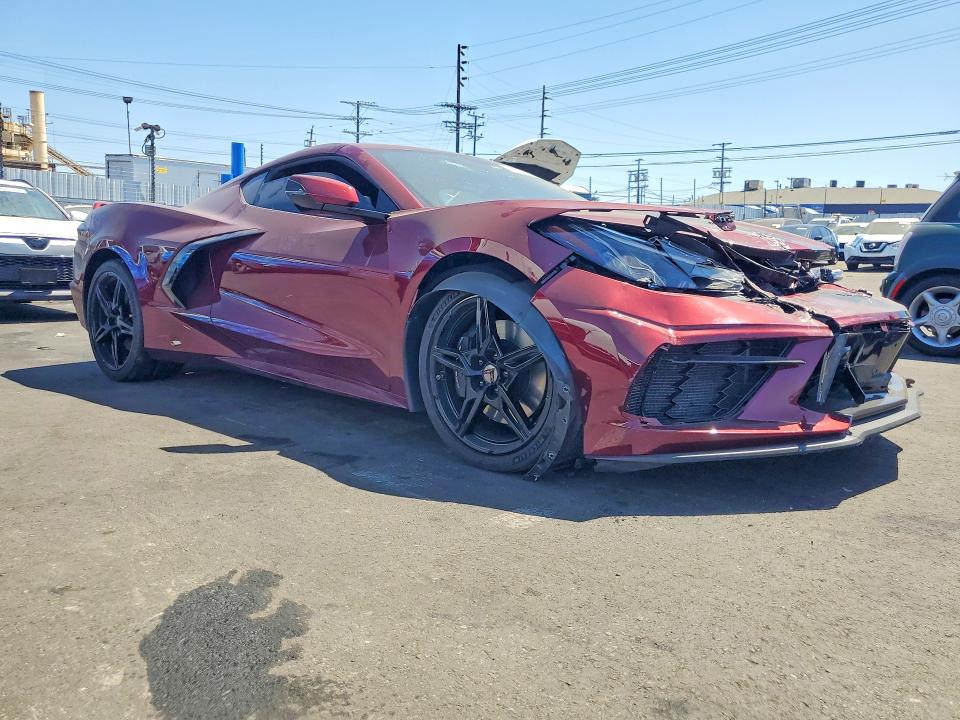 2020 Chevrolet Corvette VIN 1G1Y82D42L5107586 COPART salvage auction — FRONT END, Ca - Salvage Certificate, sold $24,500 on 2026-07-29 (photo 4)
