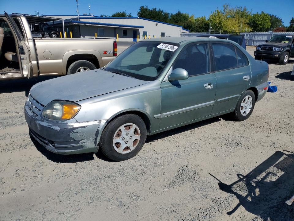 2003 Hyundai Accent VIN KMHCG45C73U457867 COPART salvage auction — FRONT END, Ca - Dis/Dlr/Exp Only Clean Title, sold $150 on 2026-07-30 (photo 1)