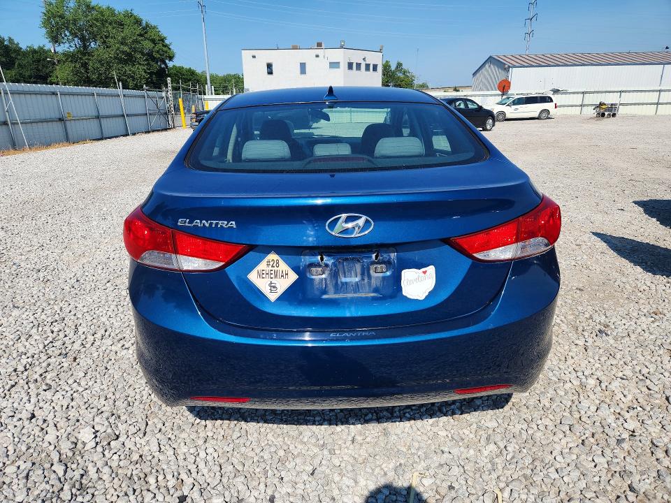 2013 Hyundai Elantra VIN KMHDH4AEXDU973151 COPART salvage auction — VANDALISM, Oh - Cert Of Title-Salvage, sold $1,150 on 2026-07-24 (photo 6)