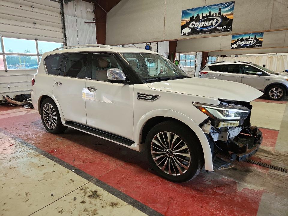 2021 Infiniti Qx80 VIN JN8AZ2BE2M9268004 COPART salvage auction — FRONT END, Ny - Mv-907A Salvage Certificate, sold $14,700 on 2026-08-17 (photo 4)