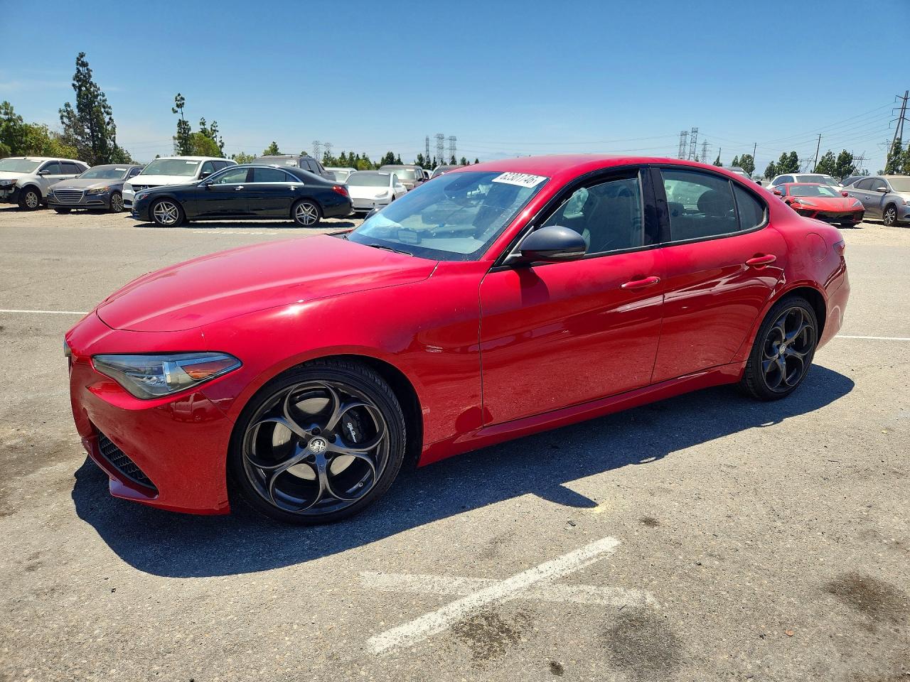 2018 Alfa romeo Giulia VIN ZARFAEBN7J7598843 COPART salvage auction — Front End, CA - SALVAGE CERTIFICATE, sold $1,350 on 2026-09-03 (photo 1)