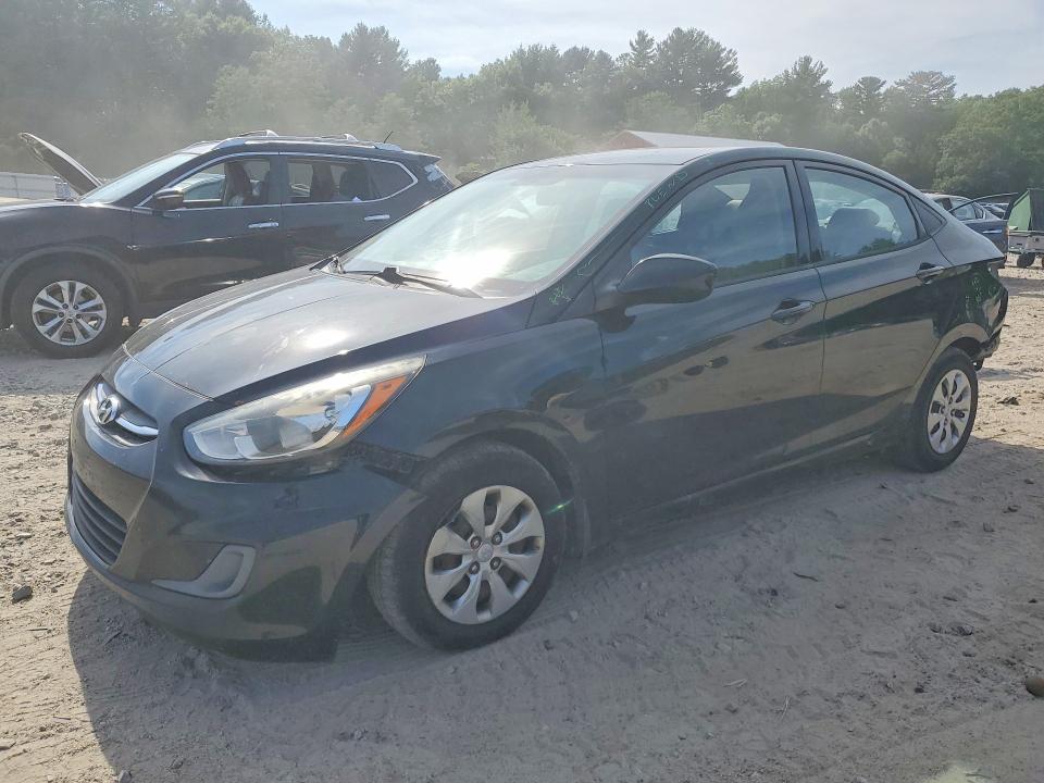 2016 Hyundai Accent VIN KMHCT4AE2GU102582 COPART salvage auction — REAR END, Ma - Cert Of Title-Reconstrctd Coll, sold $725 on 2026-07-27 (photo 1)